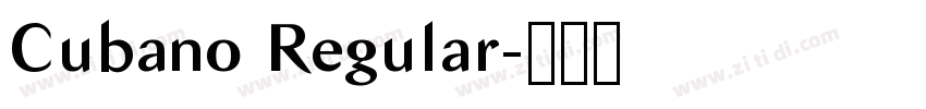 Cubano Regular字体转换